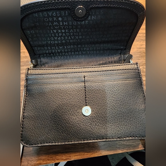Kate Spade Grove Street Leather Crossbody - black & white - Picture 8 of 10